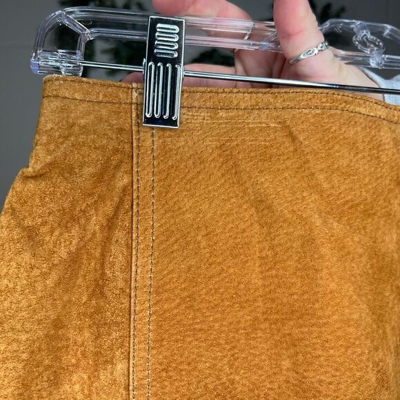 Brandon Thomas | women tan leather mini pencil skirt - Picture 9 of 13